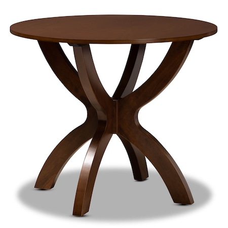Baxton Studio Tilde Walnut Brown Finished 35-Inch-Wide Round Wood Dining Table 169-10901